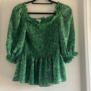 Beautiful green floral top